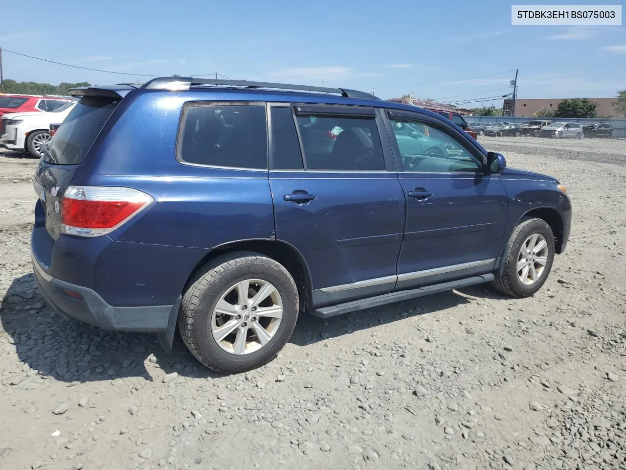 2011 Toyota Highlander Base VIN: 5TDBK3EH1BS075003 Lot: 68897294