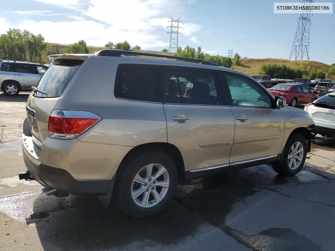 2011 Toyota Highlander Base VIN: 5TDBK3EH5BS080186 Lot: 70683594