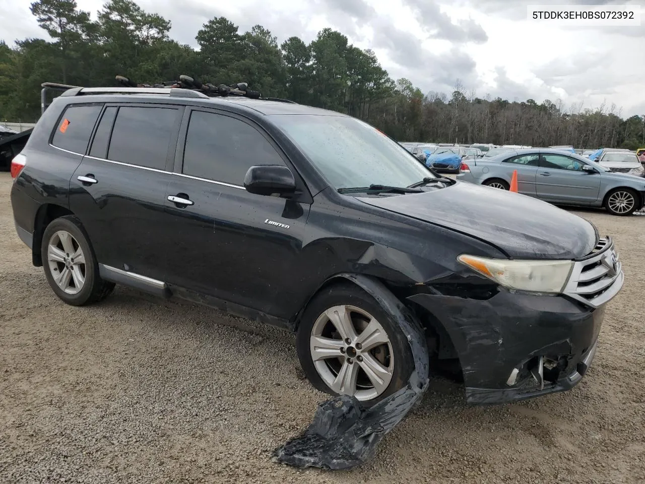 2011 Toyota Highlander Limited VIN: 5TDDK3EH0BS072392 Lot: 70852584