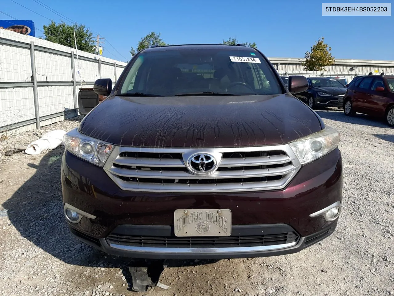 2011 Toyota Highlander Base VIN: 5TDBK3EH4BS052203 Lot: 71057834