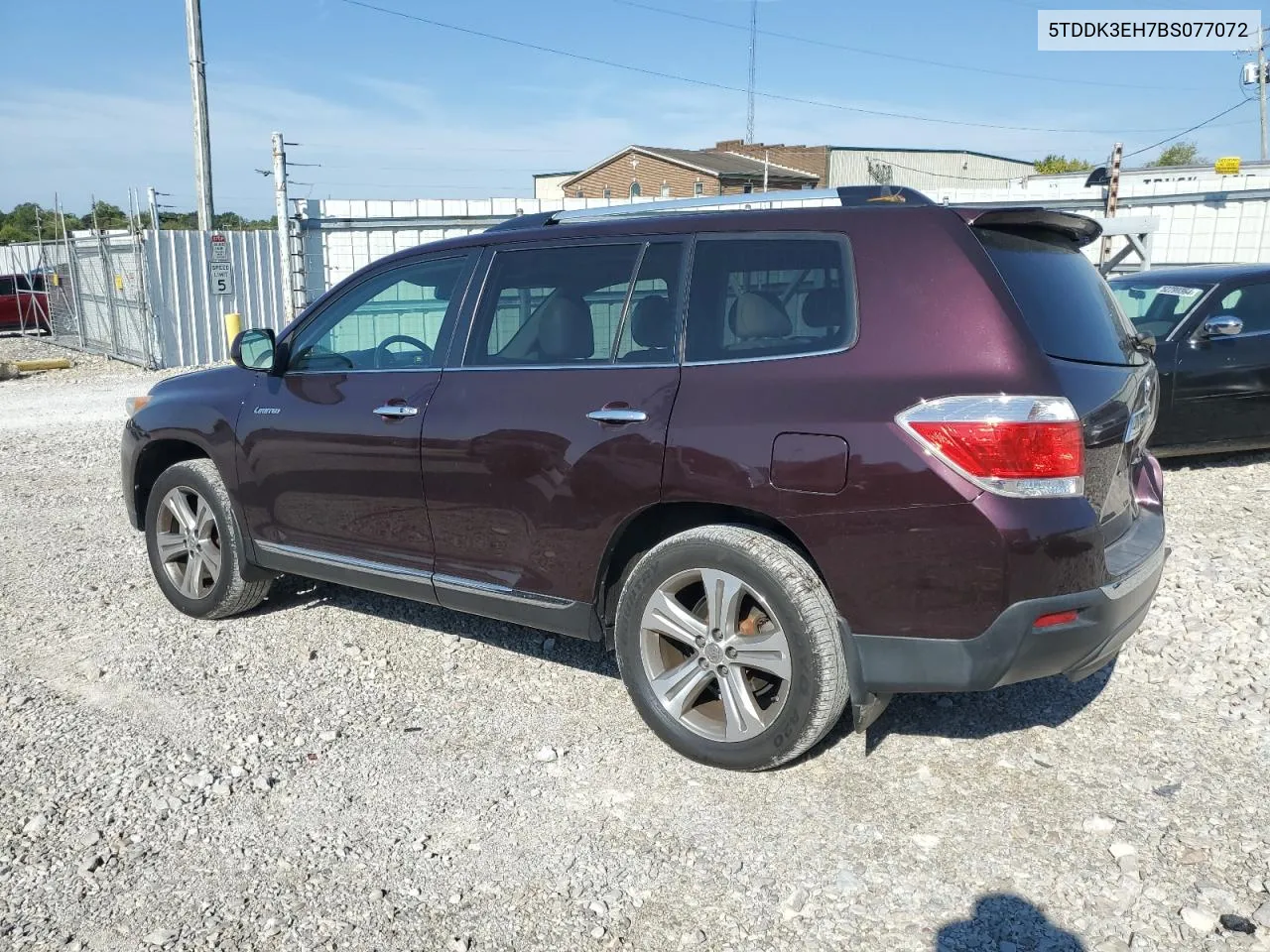 2011 Toyota Highlander Limited VIN: 5TDDK3EH7BS077072 Lot: 72257074