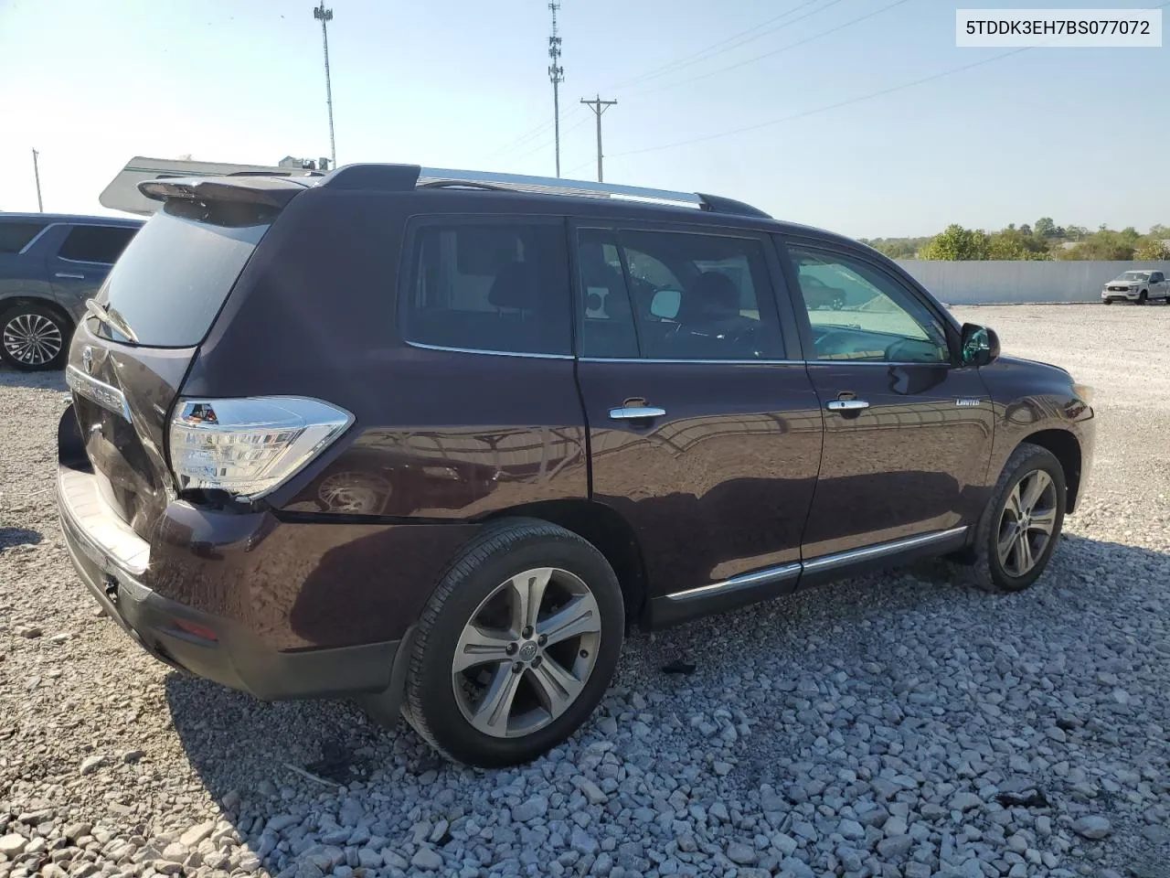 2011 Toyota Highlander Limited VIN: 5TDDK3EH7BS077072 Lot: 72257074