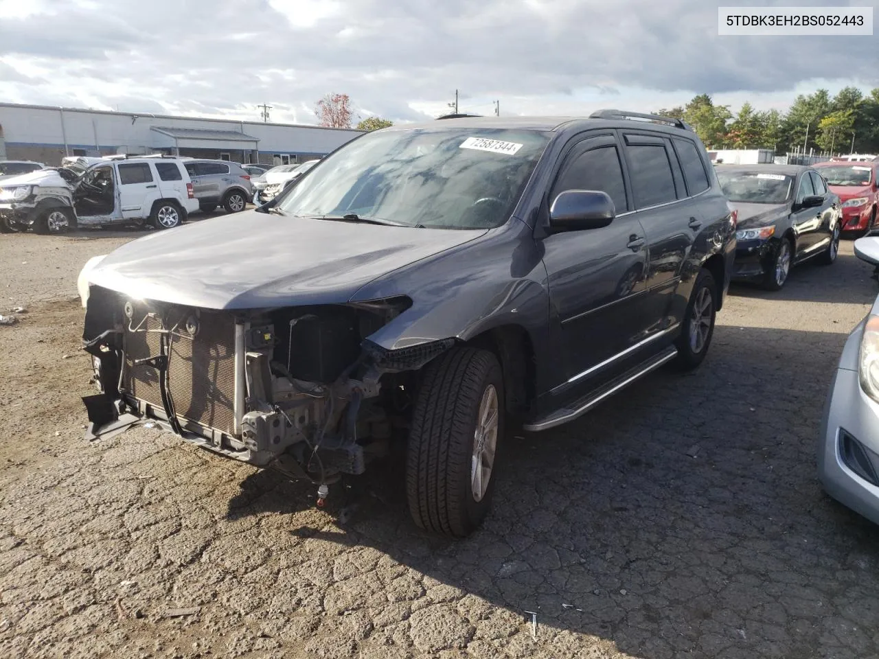 2011 Toyota Highlander Base VIN: 5TDBK3EH2BS052443 Lot: 72587344