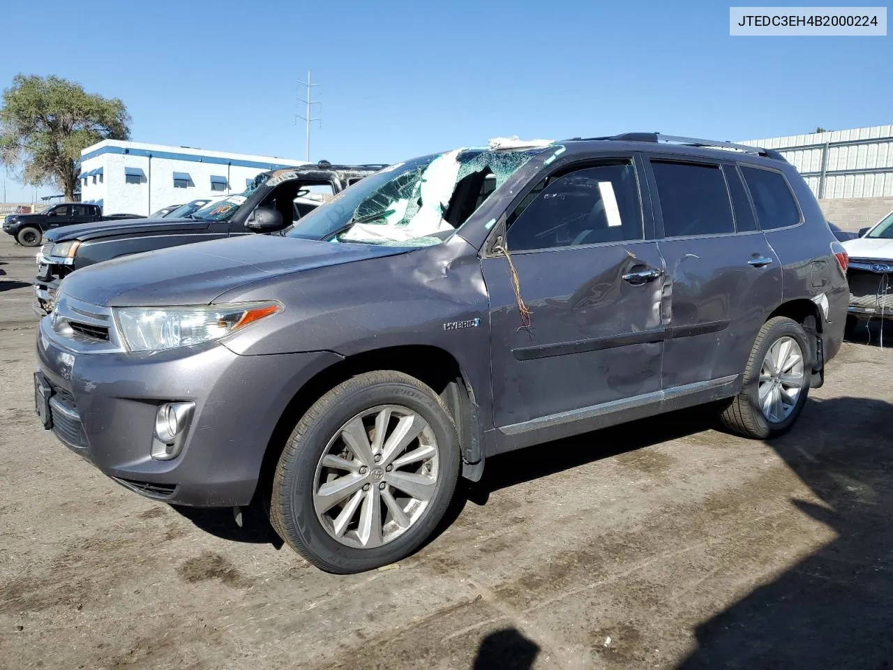 2011 Toyota Highlander Hybrid Limited VIN: JTEDC3EH4B2000224 Lot: 73056584