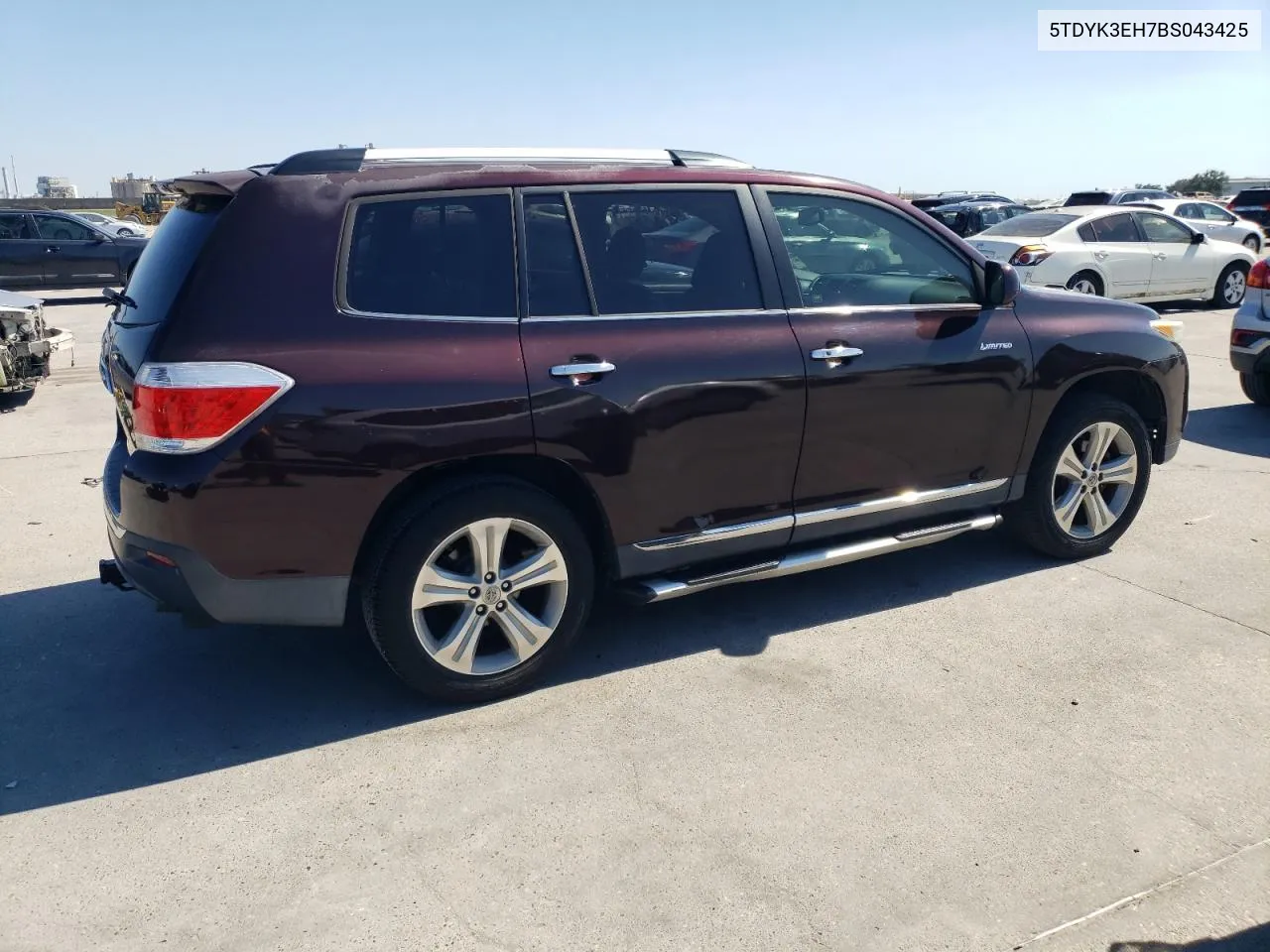 2011 Toyota Highlander Limited VIN: 5TDYK3EH7BS043425 Lot: 73498864