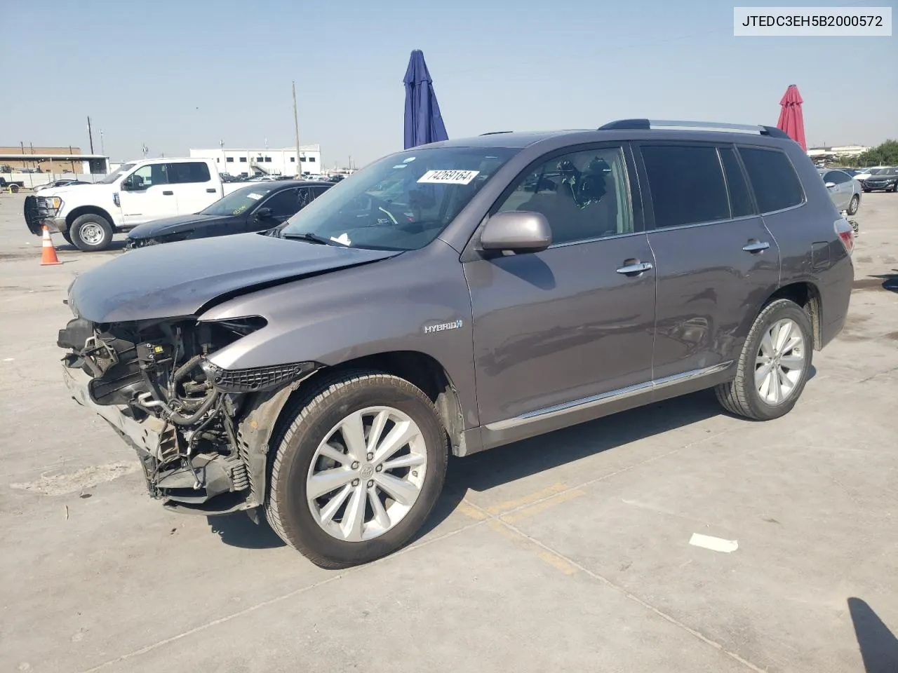 2011 Toyota Highlander Hybrid Limited VIN: JTEDC3EH5B2000572 Lot: 74269164