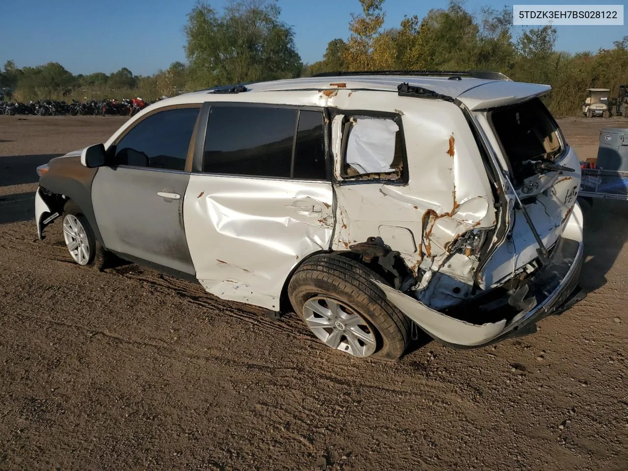 2011 Toyota Highlander Base VIN: 5TDZK3EH7BS028122 Lot: 74600134