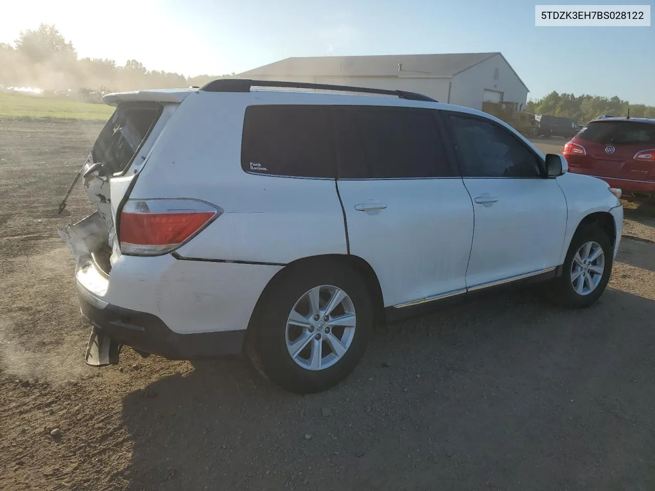 2011 Toyota Highlander Base VIN: 5TDZK3EH7BS028122 Lot: 74600134