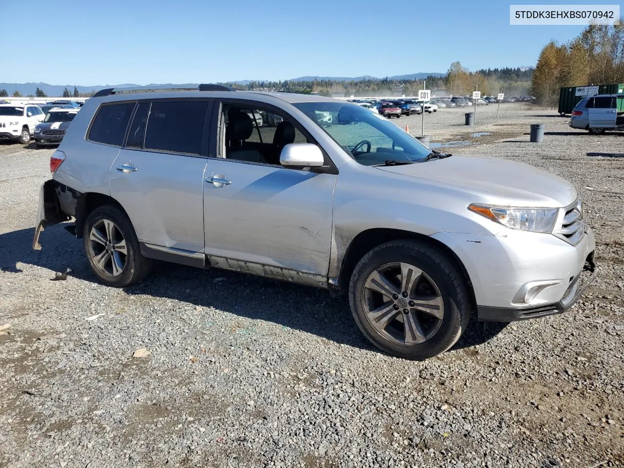 2011 Toyota Highlander Limited VIN: 5TDDK3EHXBS070942 Lot: 75202624