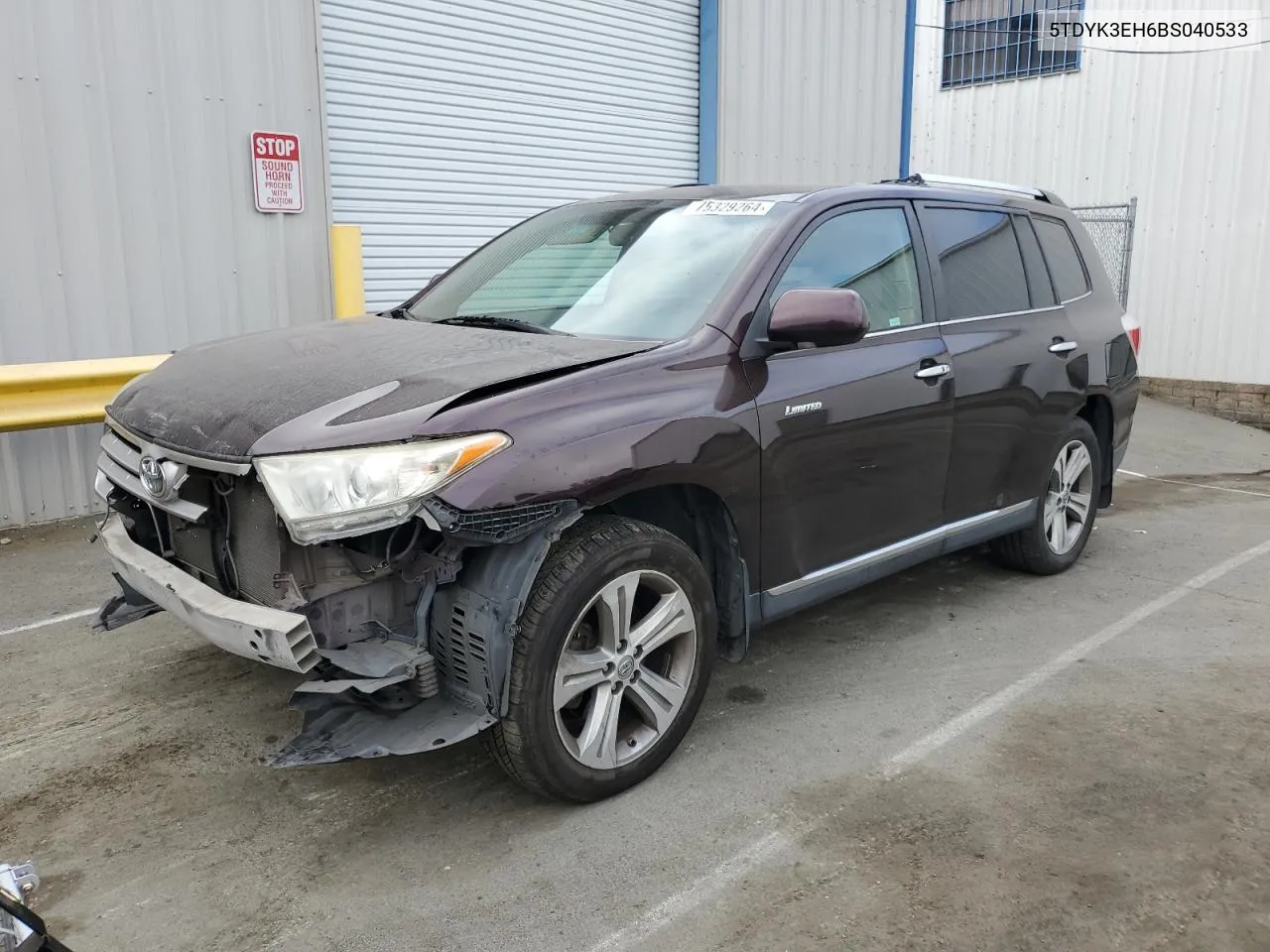 2011 Toyota Highlander Limited VIN: 5TDYK3EH6BS040533 Lot: 75329264