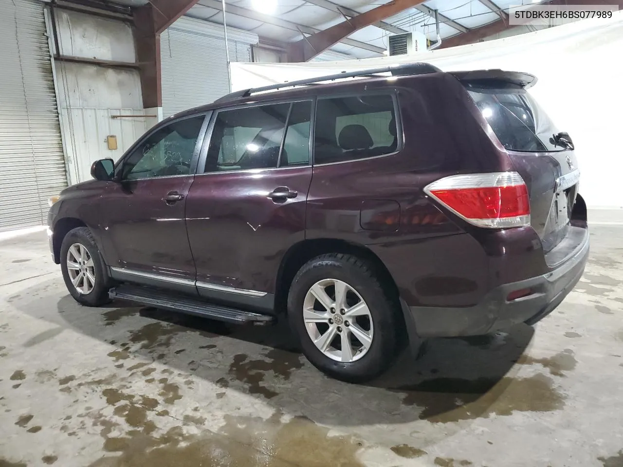 2011 Toyota Highlander Base VIN: 5TDBK3EH6BS077989 Lot: 75517004