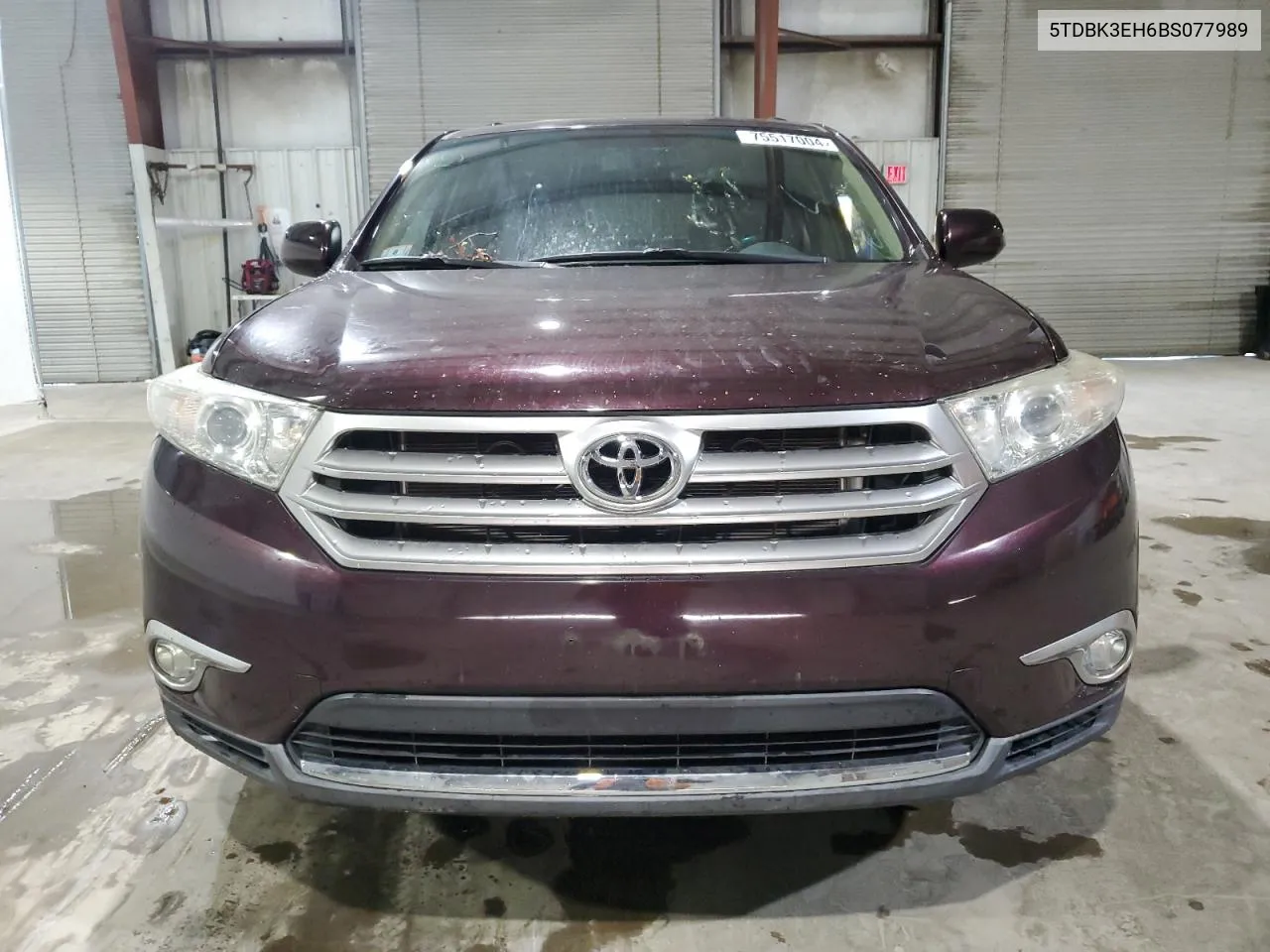 2011 Toyota Highlander Base VIN: 5TDBK3EH6BS077989 Lot: 75517004