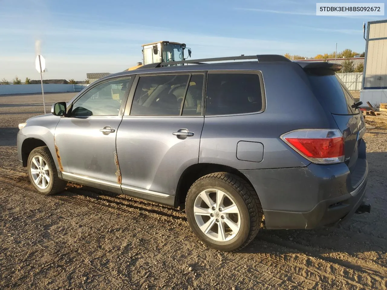 2011 Toyota Highlander Base VIN: 5TDBK3EH8BS092672 Lot: 75705934