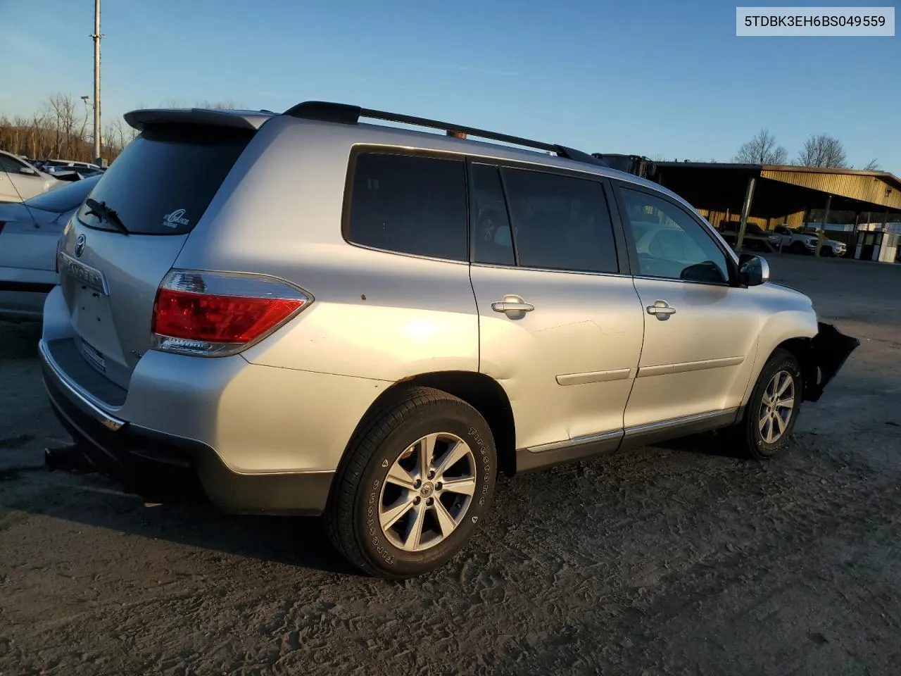 2011 Toyota Highlander Base VIN: 5TDBK3EH6BS049559 Lot: 77829454