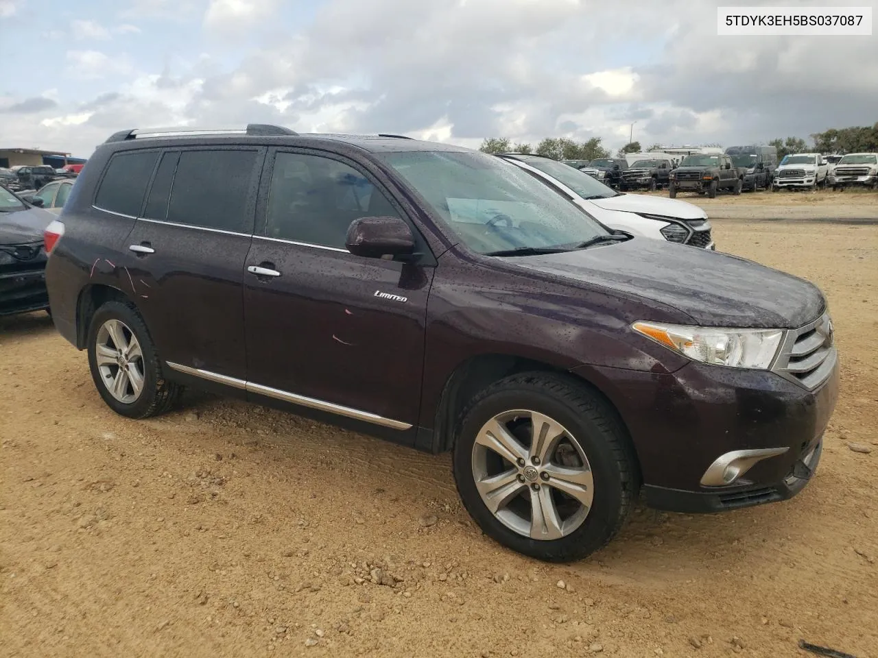 2011 Toyota Highlander Limited VIN: 5TDYK3EH5BS037087 Lot: 78533894