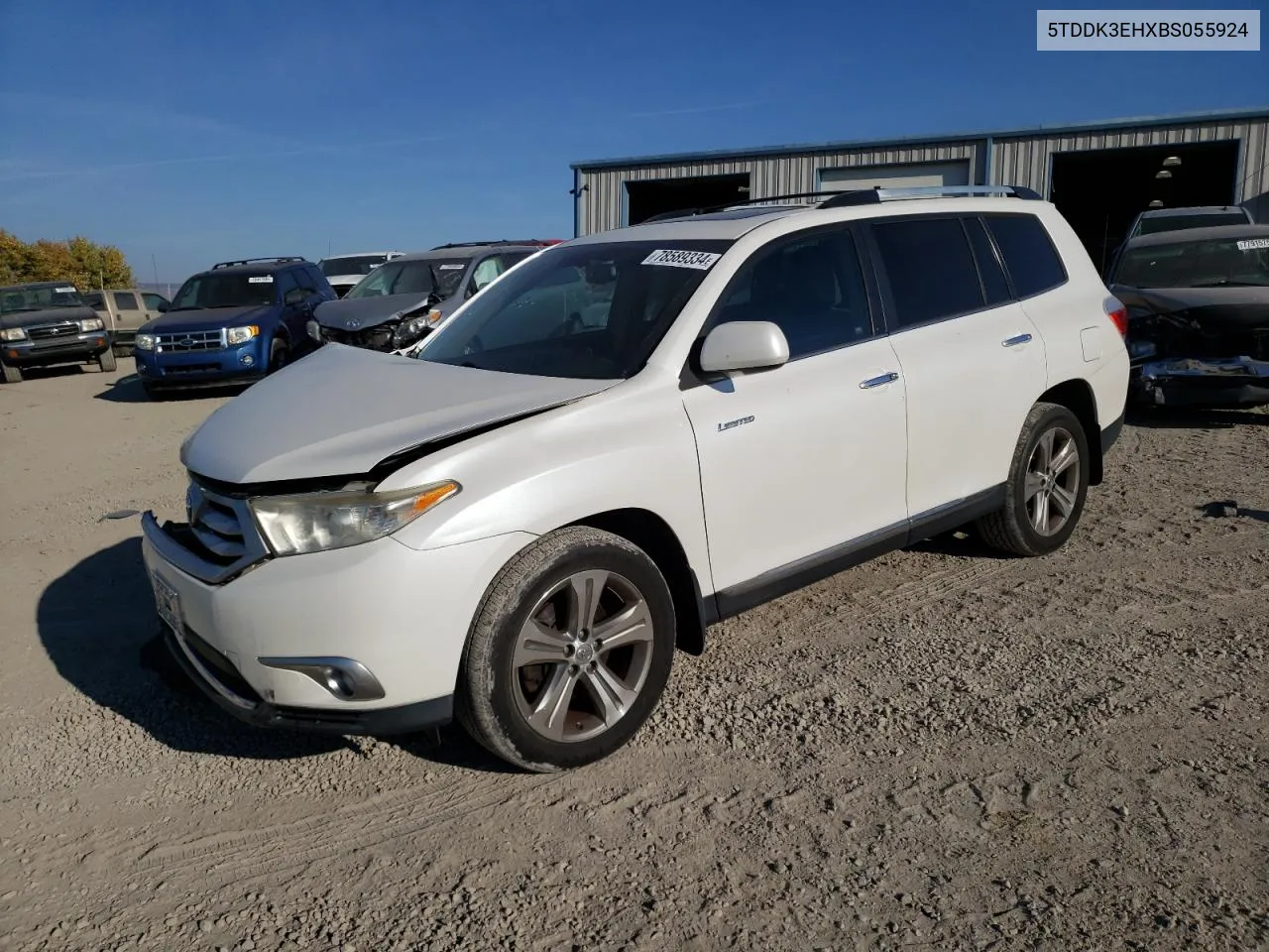 2011 Toyota Highlander Limited VIN: 5TDDK3EHXBS055924 Lot: 78589334