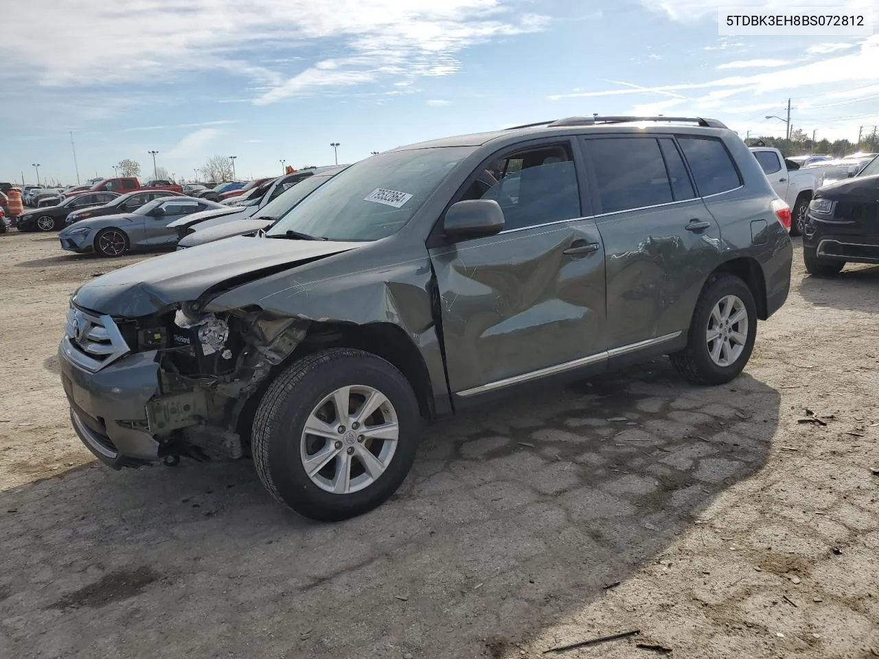 2011 Toyota Highlander Base VIN: 5TDBK3EH8BS072812 Lot: 79532864