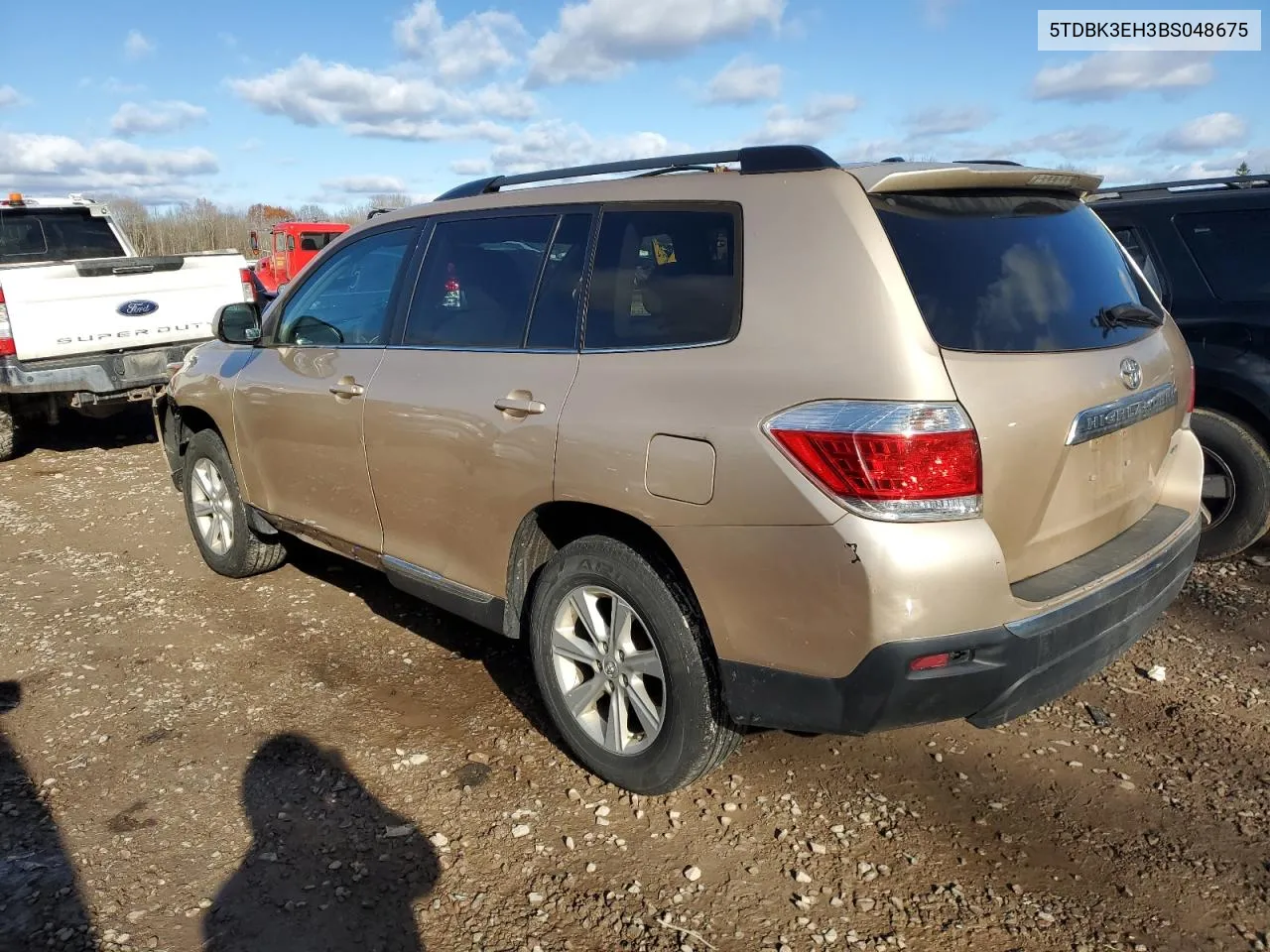 2011 Toyota Highlander Base VIN: 5TDBK3EH3BS048675 Lot: 80006294