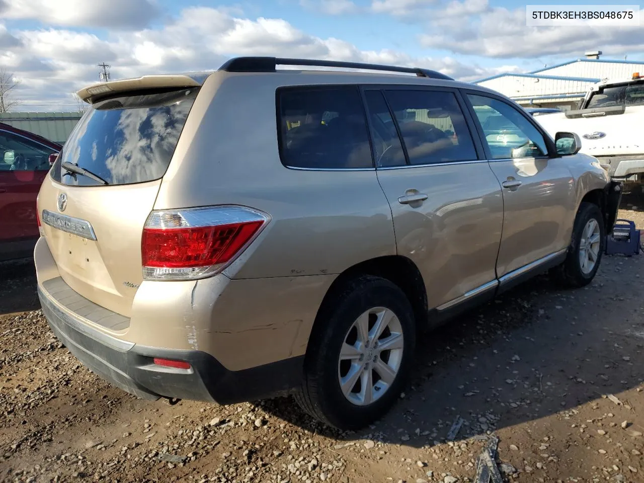 2011 Toyota Highlander Base VIN: 5TDBK3EH3BS048675 Lot: 80006294