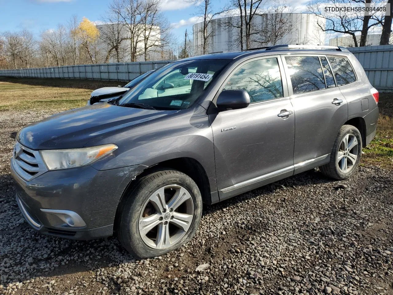 2011 Toyota Highlander Limited VIN: 5TDDK3EH5BS084408 Lot: 80191454