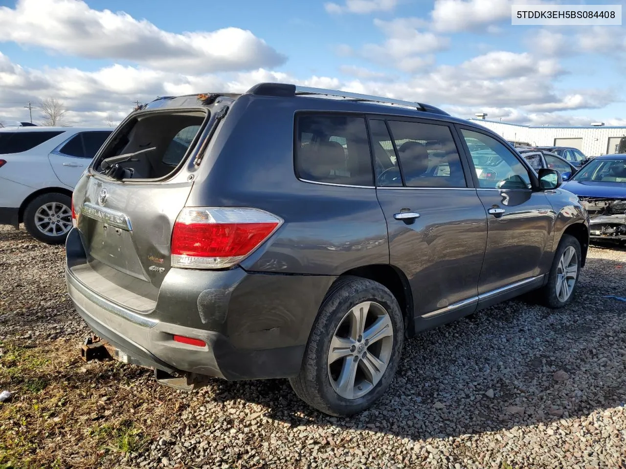 2011 Toyota Highlander Limited VIN: 5TDDK3EH5BS084408 Lot: 80191454