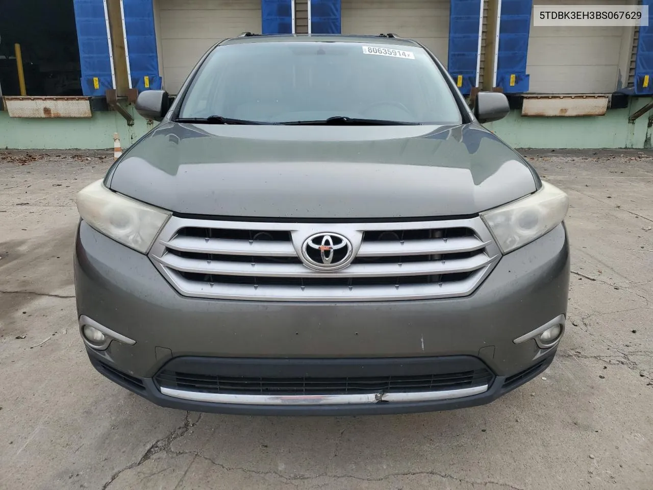 2011 Toyota Highlander Base VIN: 5TDBK3EH3BS067629 Lot: 80635914