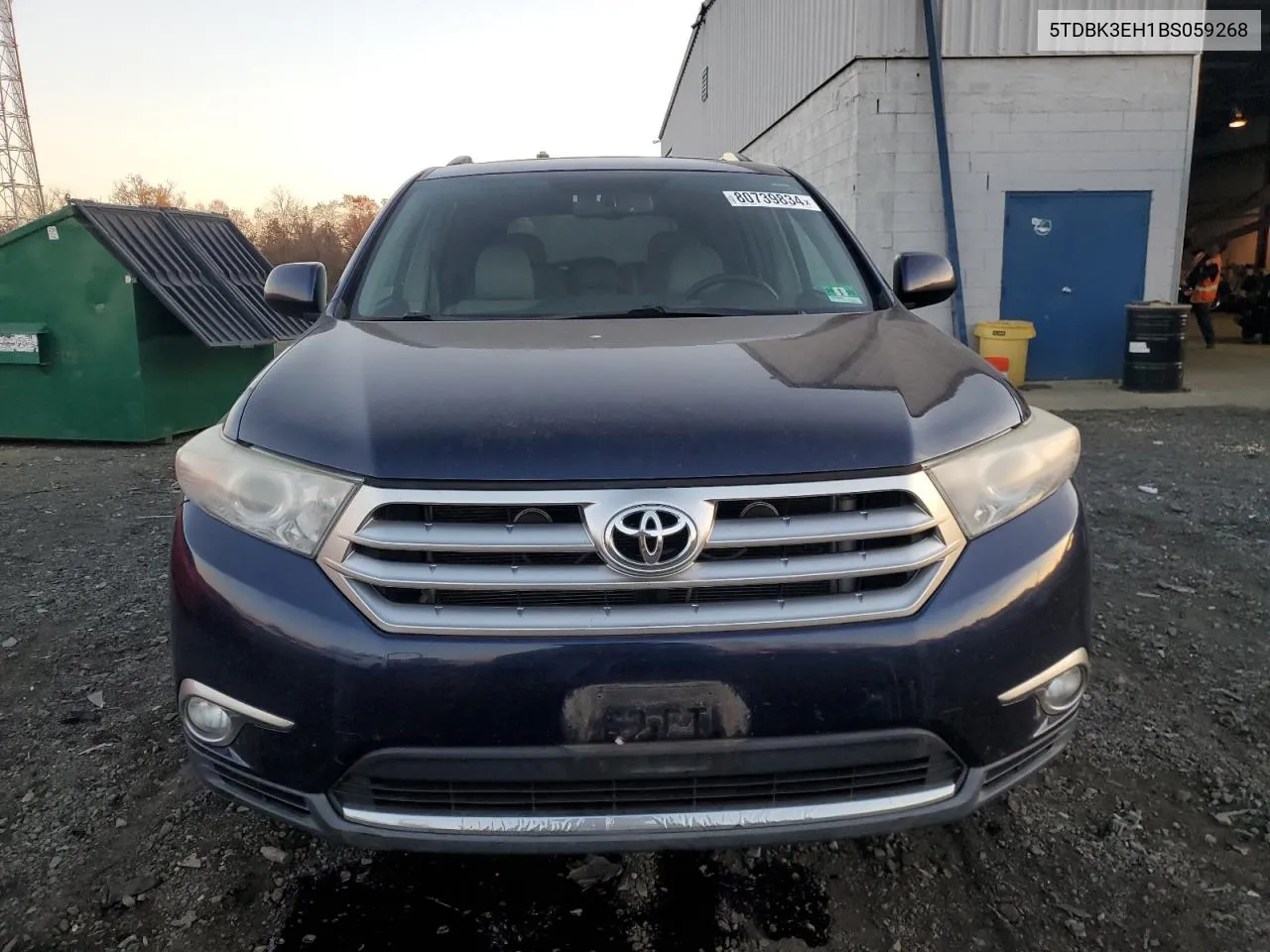 2011 Toyota Highlander Base VIN: 5TDBK3EH1BS059268 Lot: 80739834