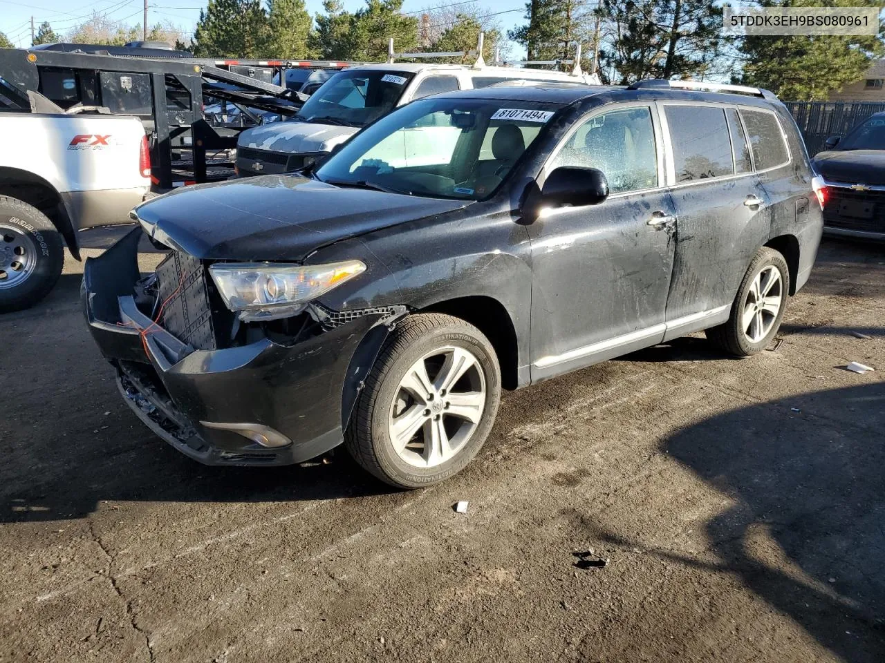 2011 Toyota Highlander Limited VIN: 5TDDK3EH9BS080961 Lot: 81071494