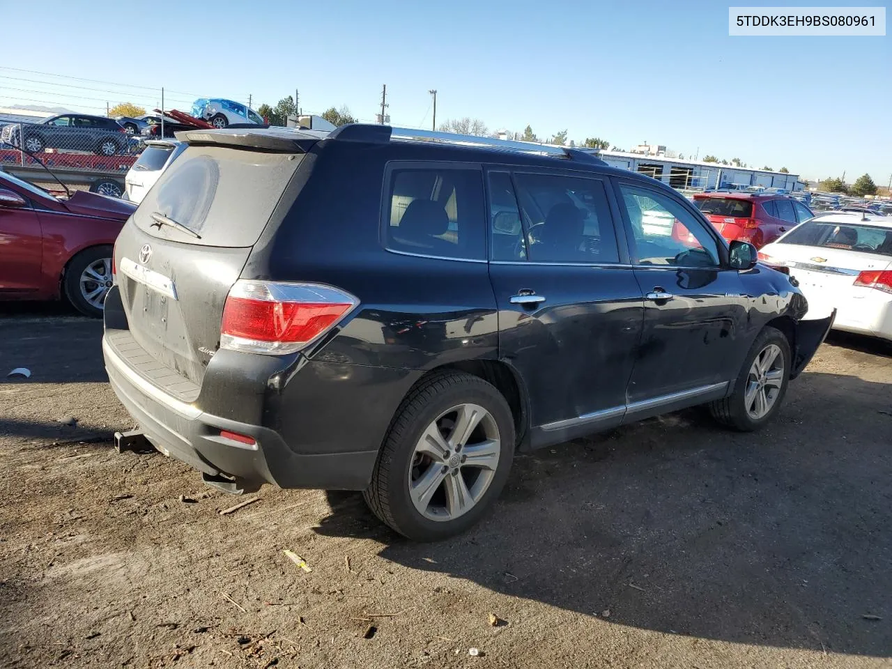 2011 Toyota Highlander Limited VIN: 5TDDK3EH9BS080961 Lot: 81071494