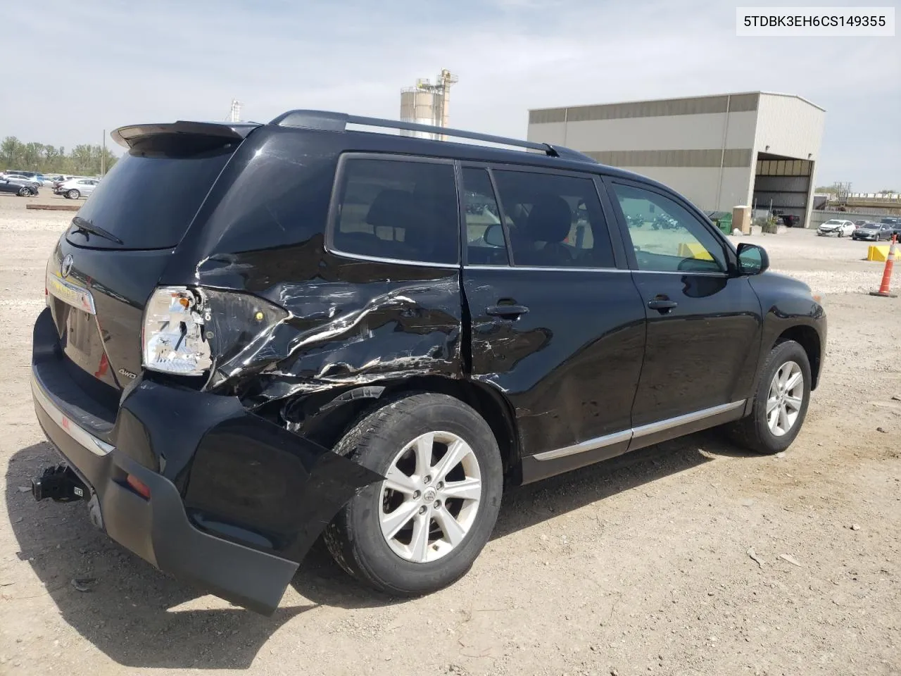 2012 Toyota Highlander Base VIN: 5TDBK3EH6CS149355 Lot: 51897654