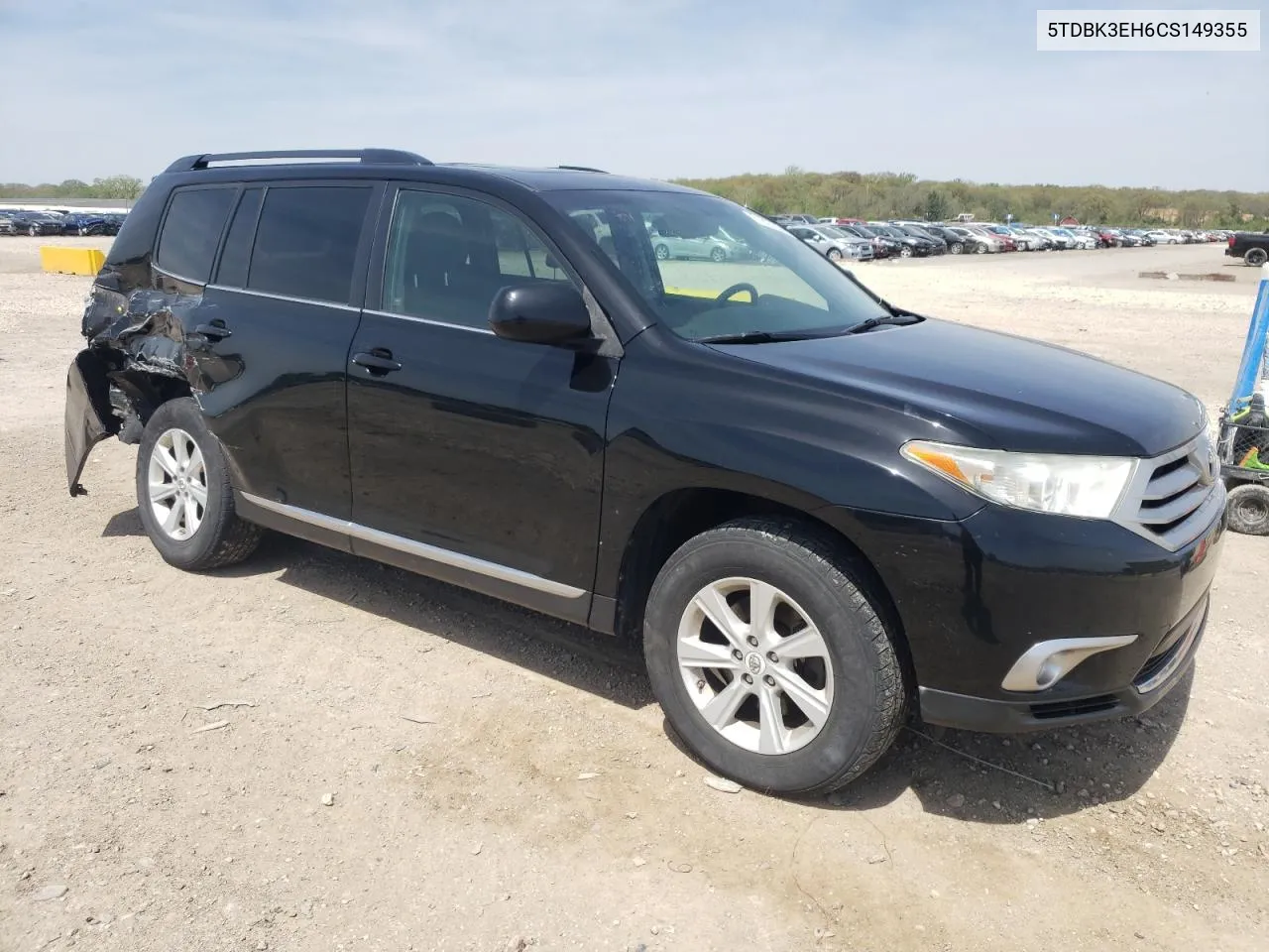 2012 Toyota Highlander Base VIN: 5TDBK3EH6CS149355 Lot: 51897654