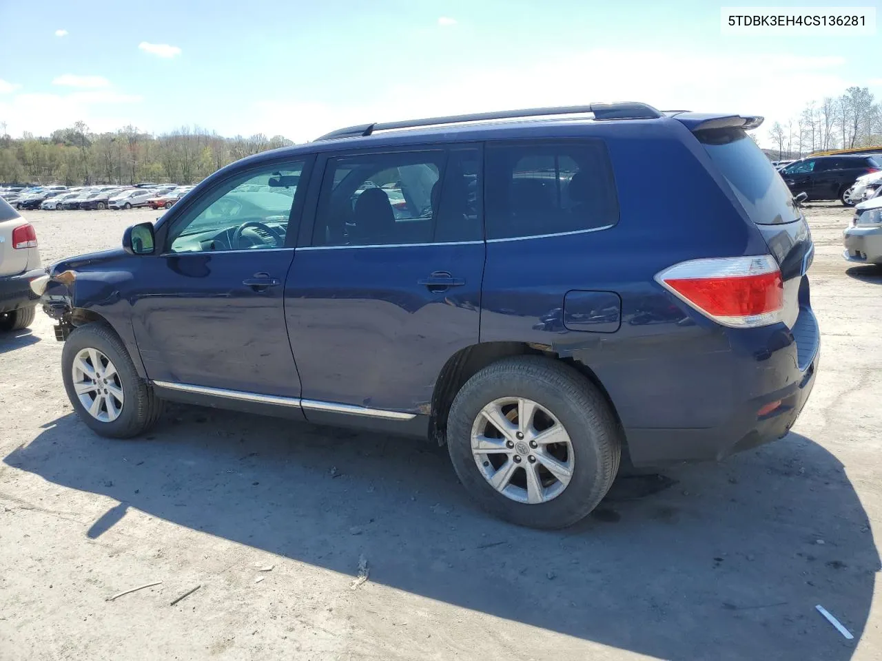 2012 Toyota Highlander Base VIN: 5TDBK3EH4CS136281 Lot: 52381894