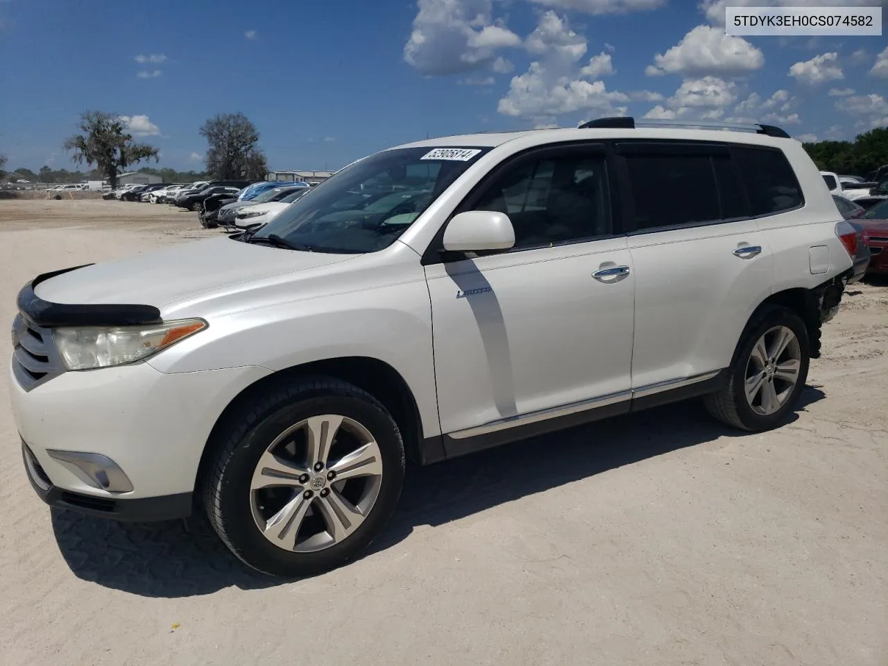 2012 Toyota Highlander Limited VIN: 5TDYK3EH0CS074582 Lot: 52905814