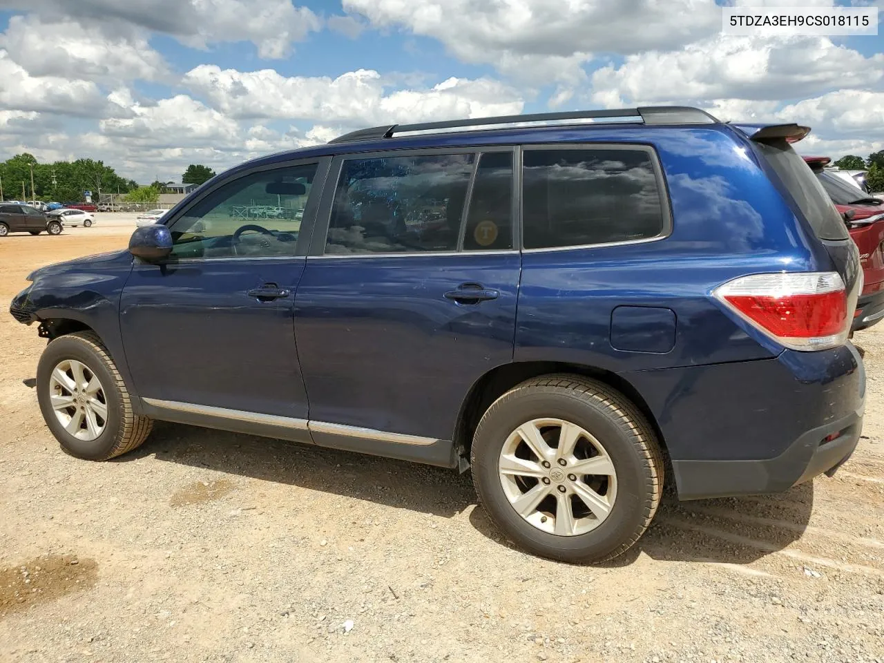 2012 Toyota Highlander Base VIN: 5TDZA3EH9CS018115 Lot: 53845784