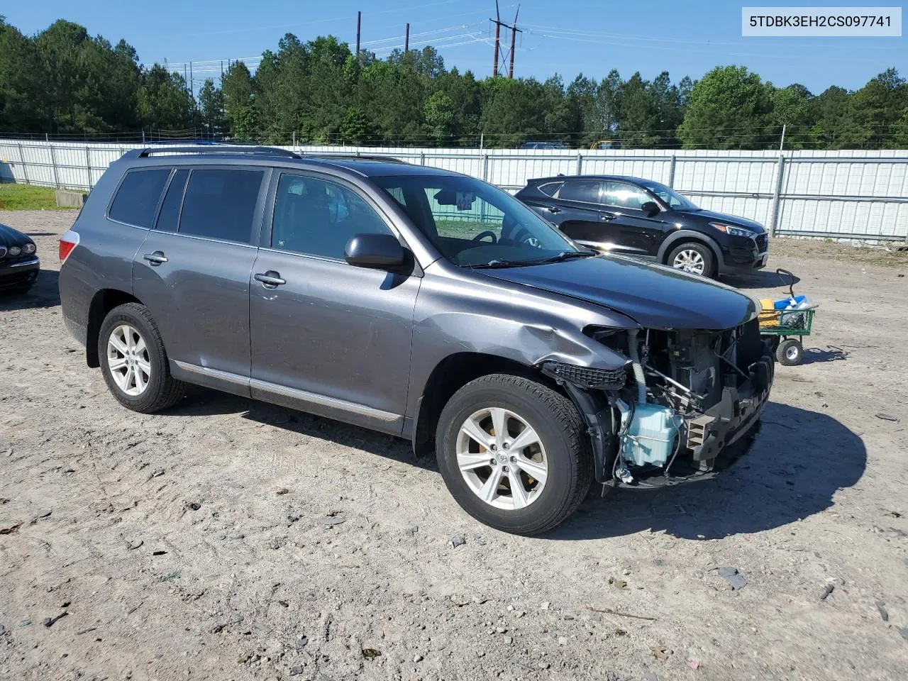 2012 Toyota Highlander Base VIN: 5TDBK3EH2CS097741 Lot: 55266014