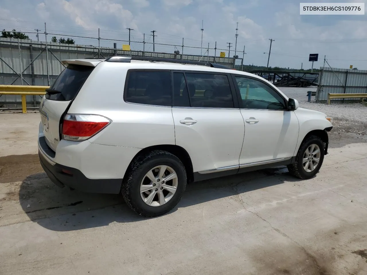 2012 Toyota Highlander Base VIN: 5TDBK3EH6CS109776 Lot: 59541384