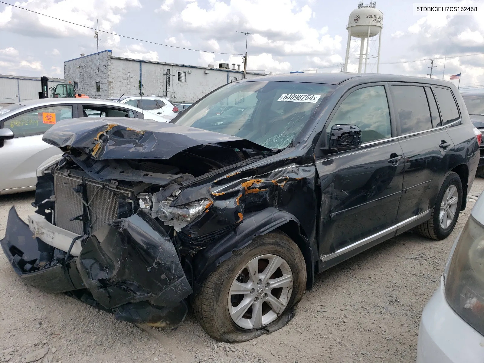 2012 Toyota Highlander Base VIN: 5TDBK3EH7CS162468 Lot: 64098754