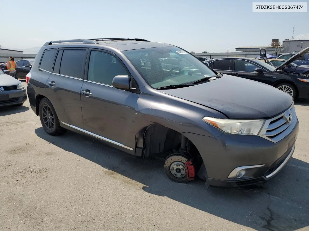 2012 Toyota Highlander Base VIN: 5TDZK3EH0CS067474 Lot: 64499114