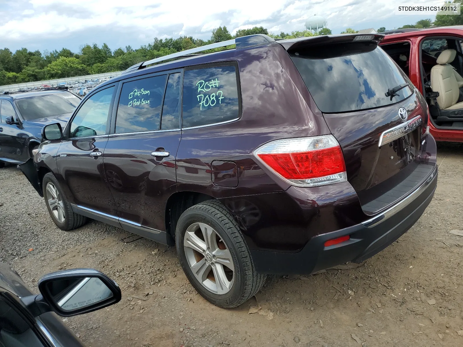 2012 Toyota Highlander Limited VIN: 5TDDK3EH1CS149112 Lot: 66330224