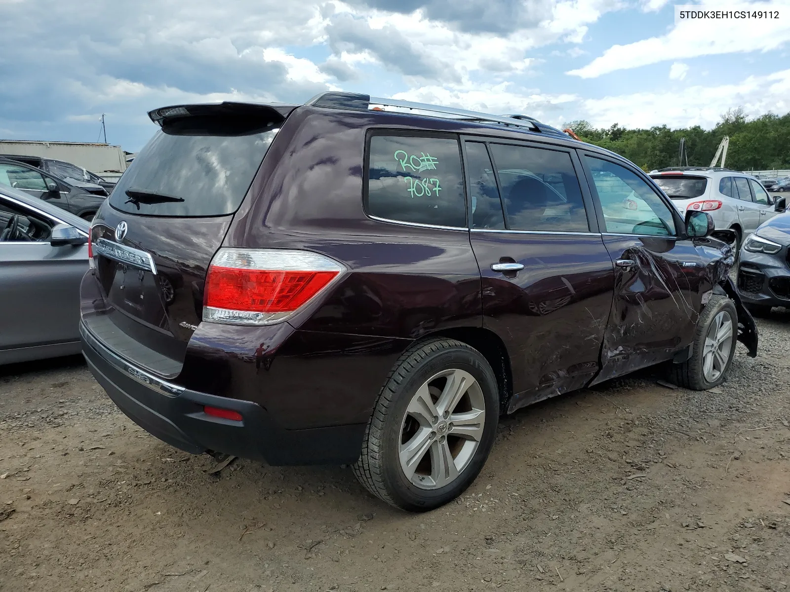 2012 Toyota Highlander Limited VIN: 5TDDK3EH1CS149112 Lot: 66330224