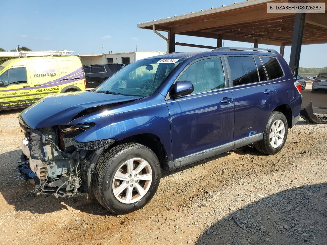 2012 Toyota Highlander Base VIN: 5TDZA3EH7CS025287 Lot: 67550764