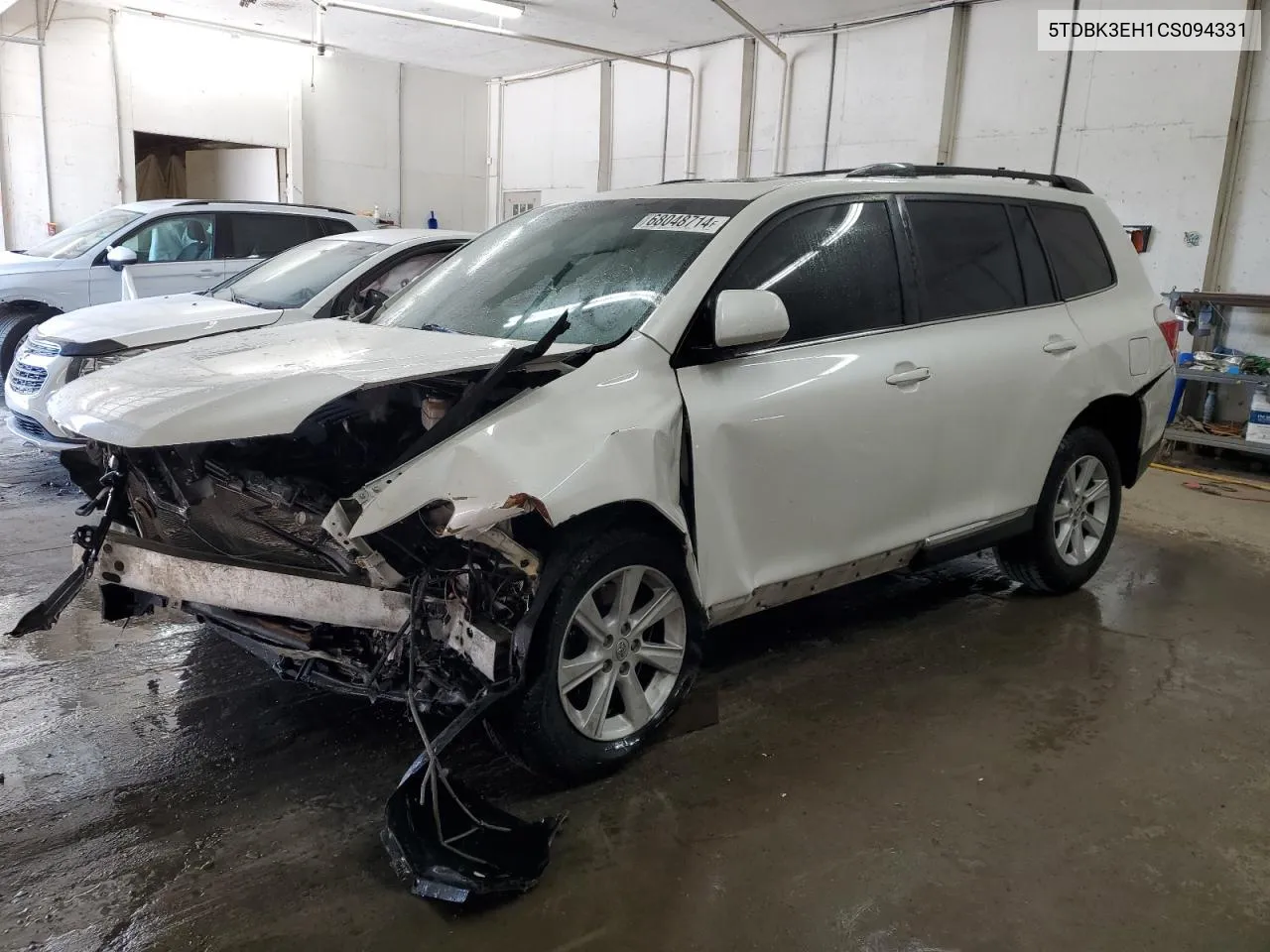 2012 Toyota Highlander Base VIN: 5TDBK3EH1CS094331 Lot: 68048714