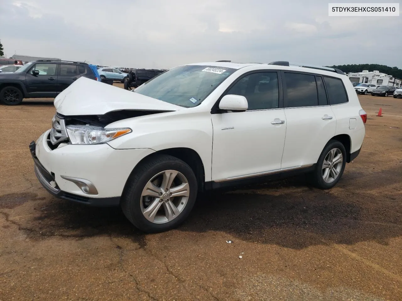 2012 Toyota Highlander Limited VIN: 5TDYK3EHXCS051410 Lot: 69249224