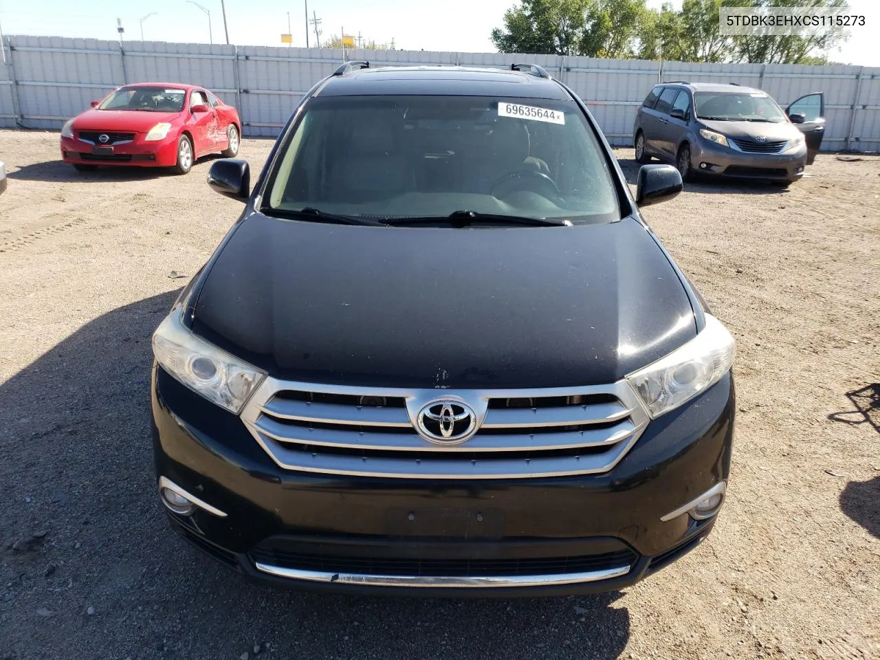 2012 Toyota Highlander Base VIN: 5TDBK3EHXCS115273 Lot: 69635644