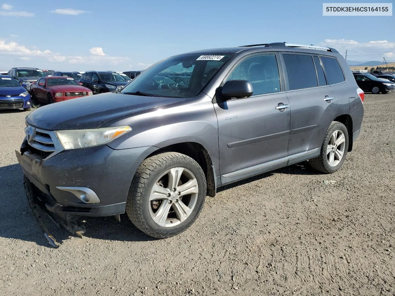 2012 Toyota Highlander Limited VIN: 5TDDK3EH6CS164155 Lot: 69892274