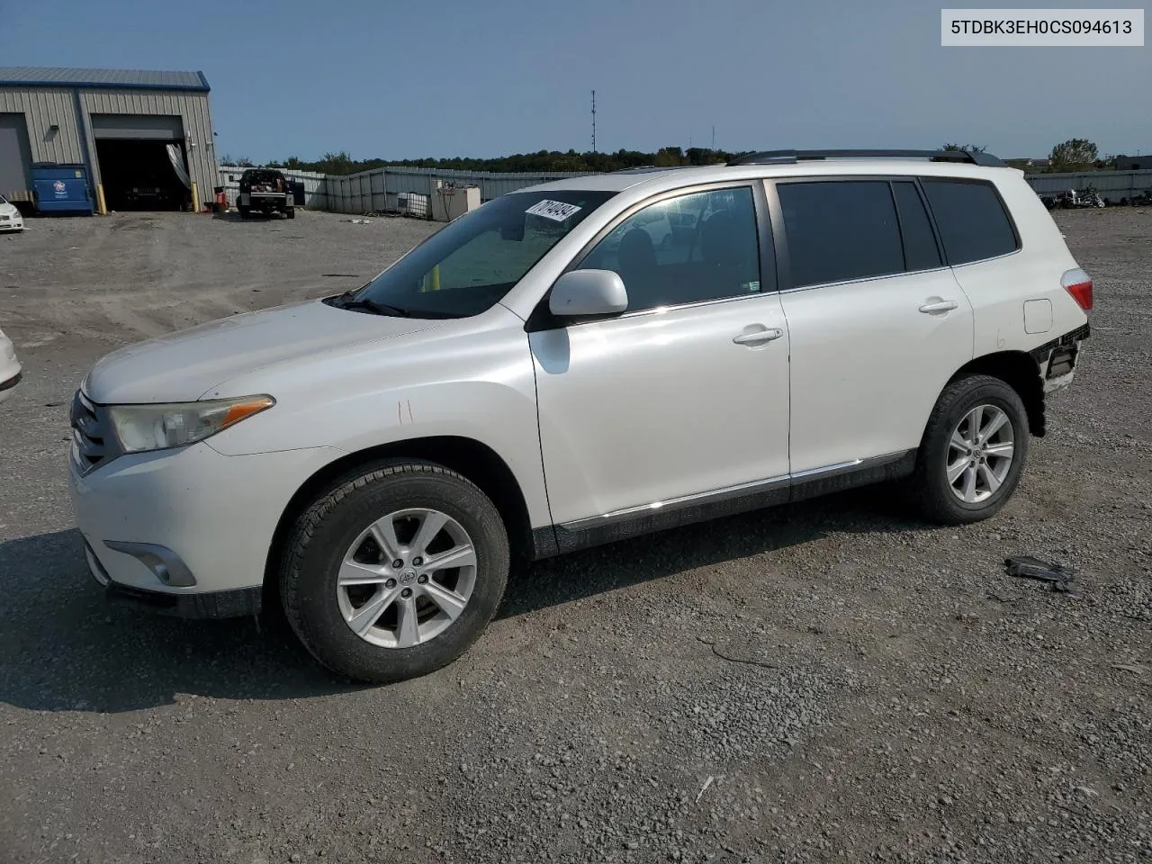 2012 Toyota Highlander Base VIN: 5TDBK3EH0CS094613 Lot: 70140494