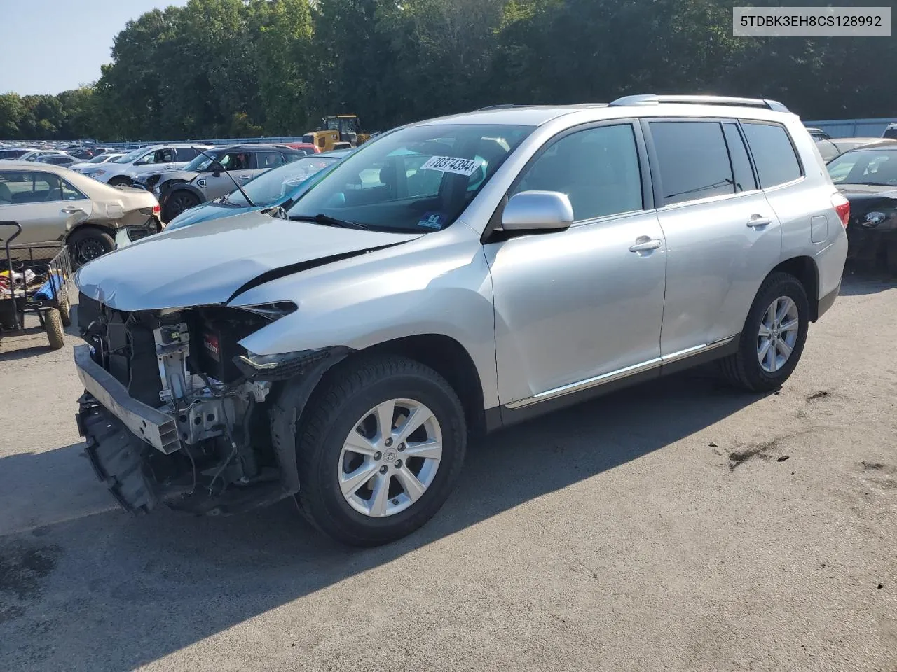 2012 Toyota Highlander Base VIN: 5TDBK3EH8CS128992 Lot: 70374394