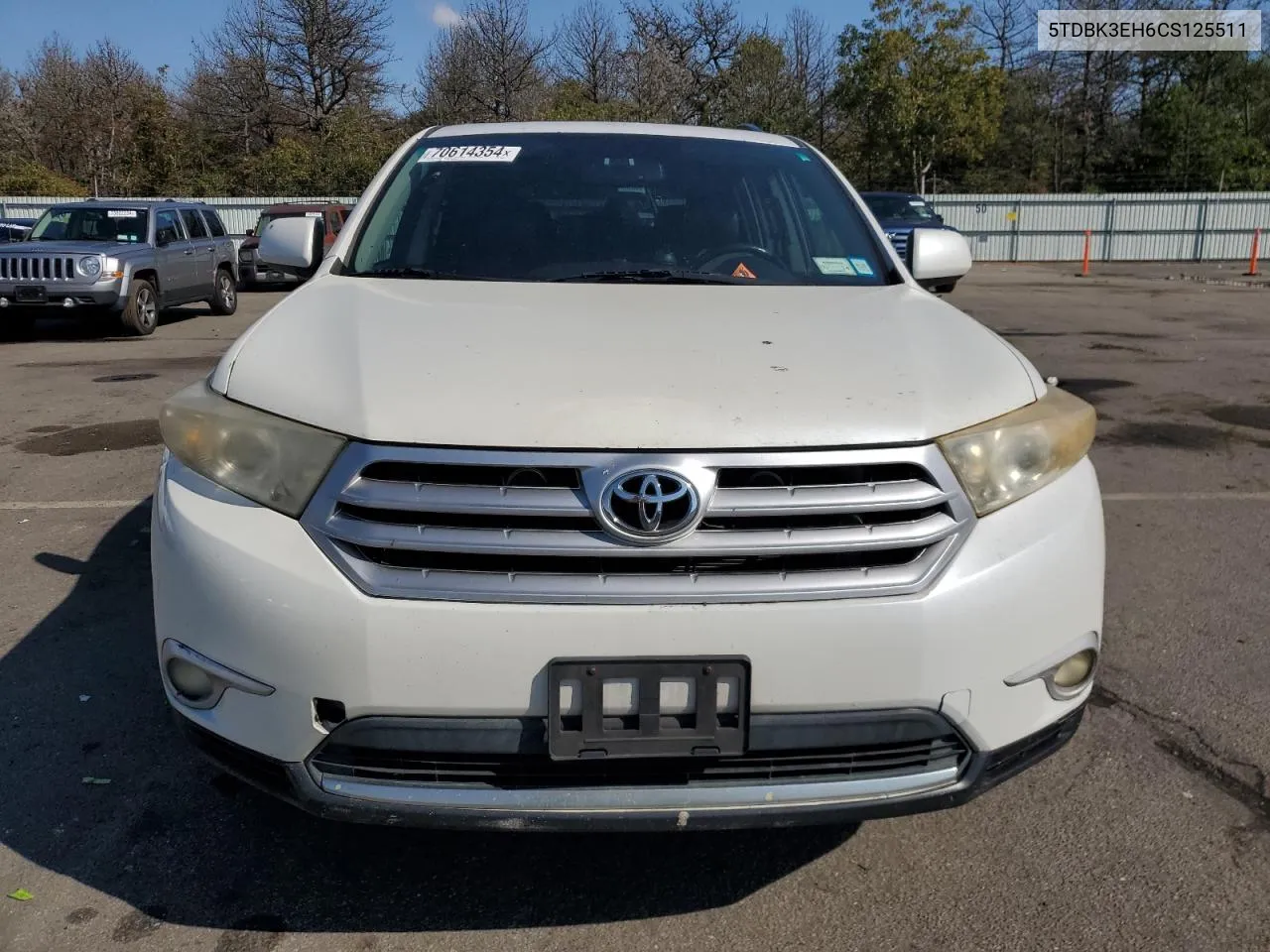 2012 Toyota Highlander Base VIN: 5TDBK3EH6CS125511 Lot: 70614354