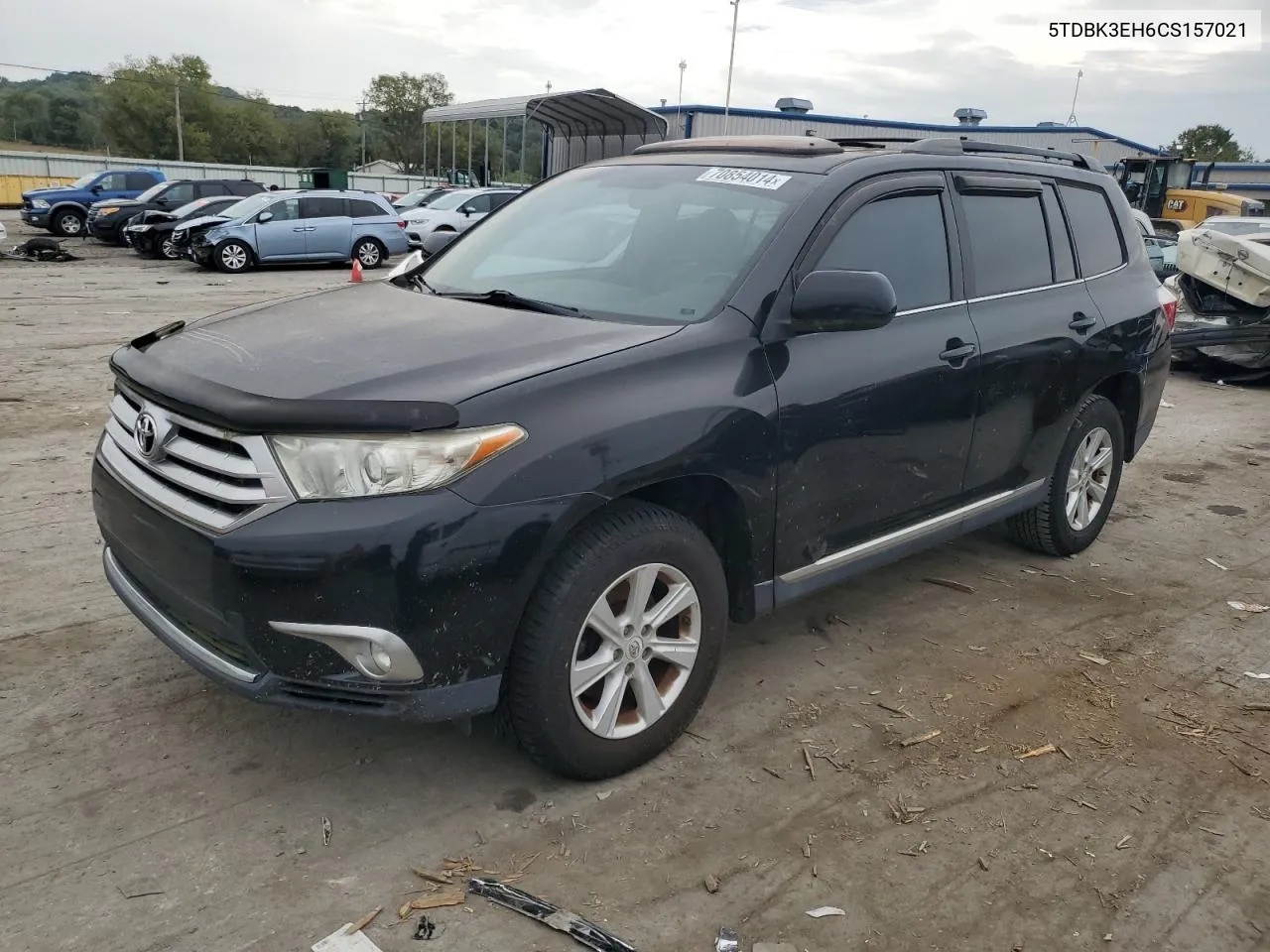 2012 Toyota Highlander Base VIN: 5TDBK3EH6CS157021 Lot: 70854014