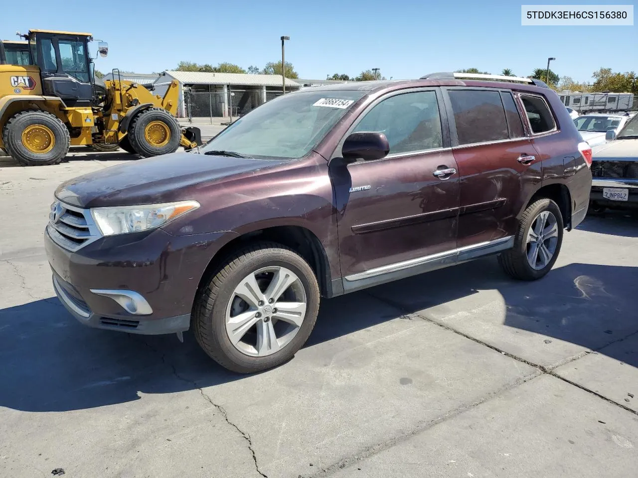 2012 Toyota Highlander Limited VIN: 5TDDK3EH6CS156380 Lot: 70868154